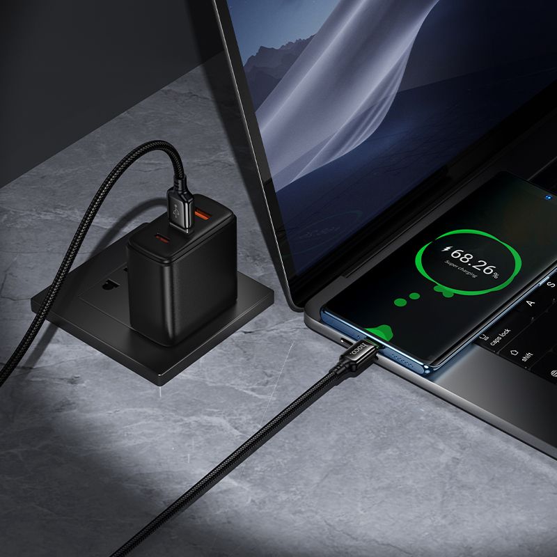 Кабель HOCO X127 Exceed charging data cable Type-C Black
