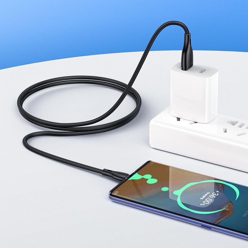 Кабель HOCO X61 Ultimate silicone charging data cable for Type-C Black