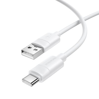Кабель BOROFONE BX123 Leya silicone charging data cable Type-C White