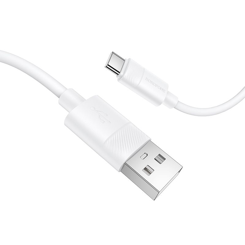 Кабель BOROFONE BX123 Leya silicone charging data cable Type-C White