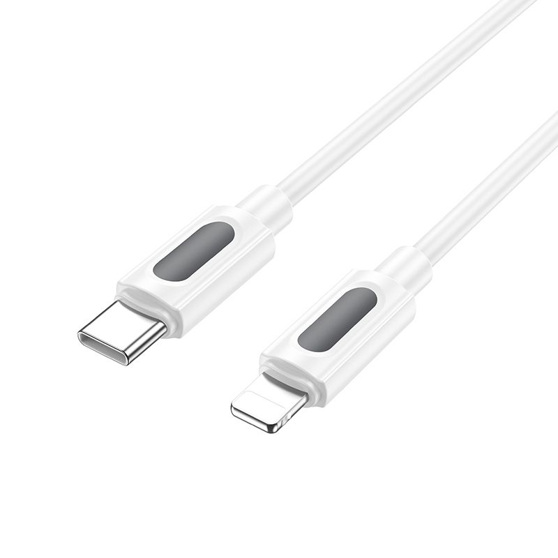 Кабель BOROFONE BX114 Structure PD silicone charging data cable iP White