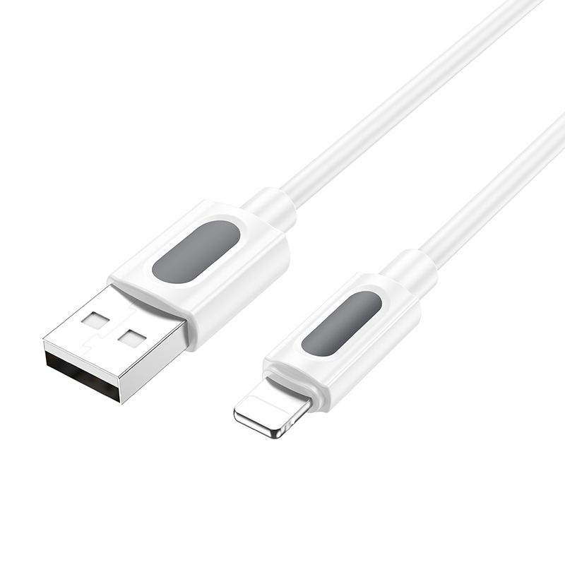 Кабель BOROFONE BX114 Structure silicone charging data cable iP White