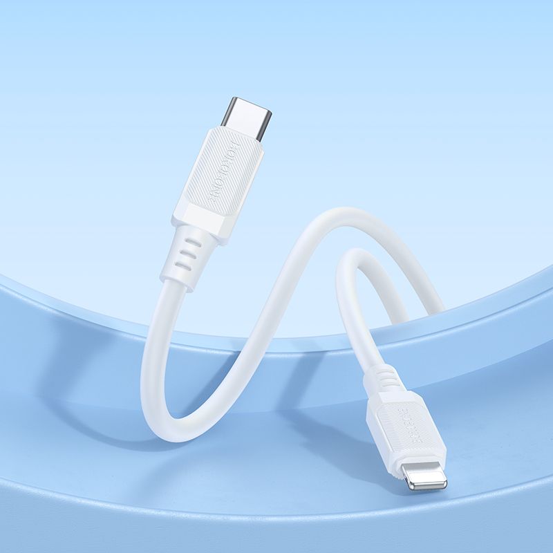 Кабель BOROFONE BX115 Lotto PD silicone charging data cable iP White