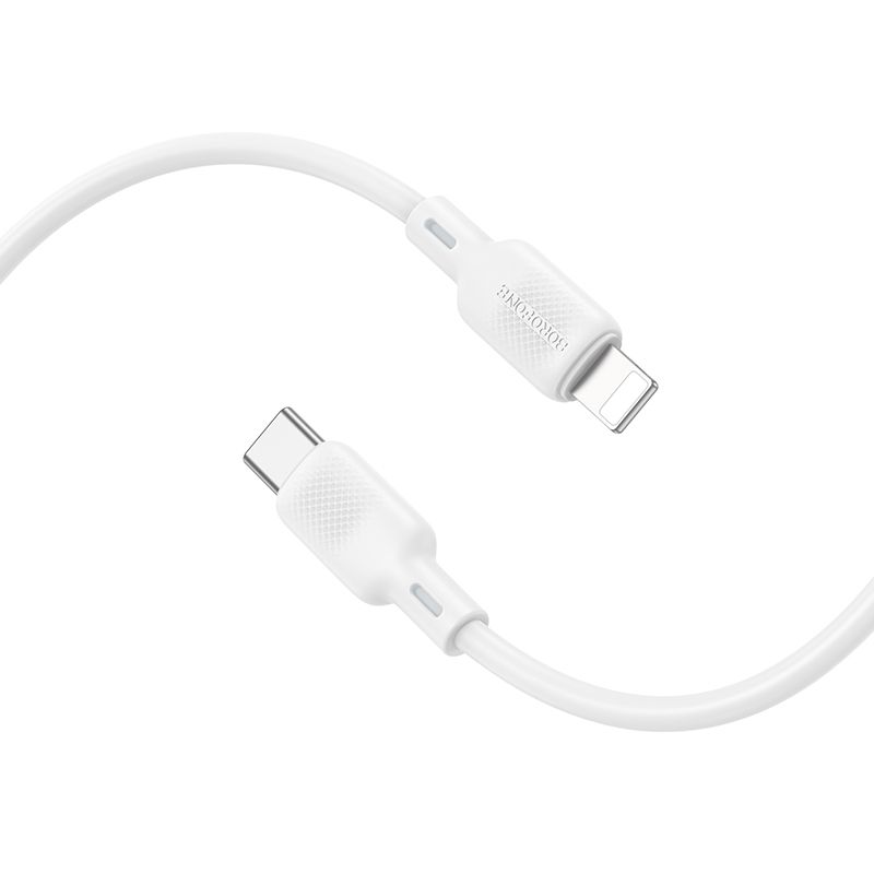 Кабель BOROFONE BX113 Lenny PD silicone charging data cable iP (L=1M) White