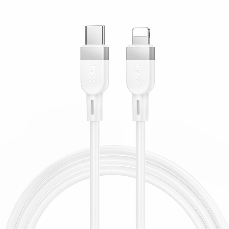 Кабель HOCO X109 Energy PD silicone charging data cable iP(L=1M) White