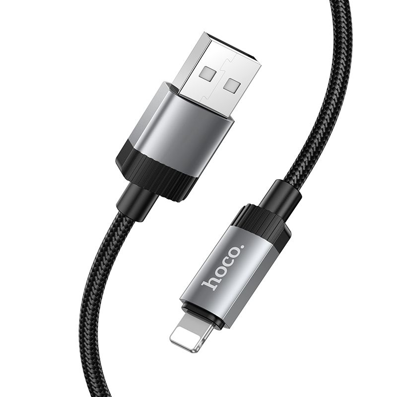Кабель HOCO X117 Star charging data cable iP Black