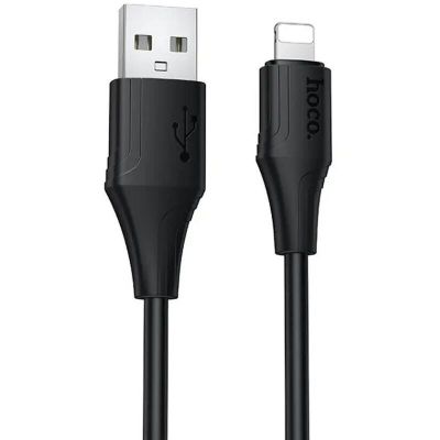 Кабель HOCO X124 Bien silicone charging data cable iP Black