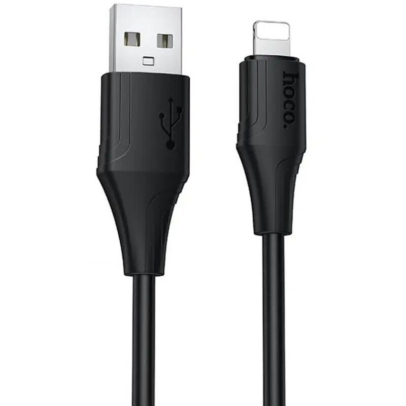 Кабель HOCO X124 Bien silicone charging data cable iP Black