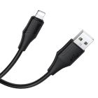 Кабель HOCO X124 Bien silicone charging data cable iP Black