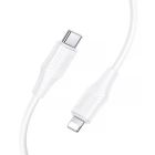 Кабель HOCO X124 Bien silicone charging data cable iP white