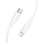 Кабель HOCO X124 Bien silicone charging data cable iP white