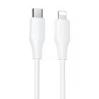 Кабель HOCO X124 Bien silicone charging data cable iP white