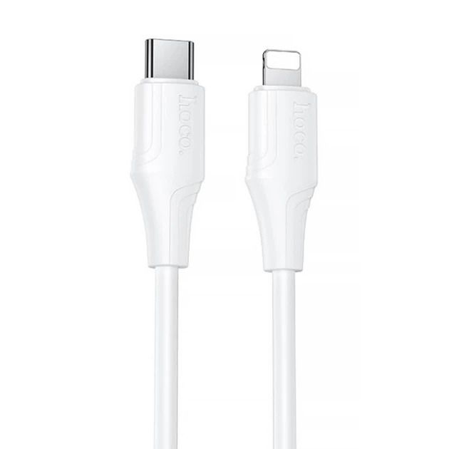 Кабель HOCO X124 Bien silicone charging data cable iP white