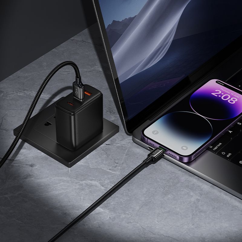 Кабель HOCO X127 Exceed charging data cable iP Black