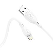 Кабель HOCO X61 Ultimate silicone charging data cable for iP White