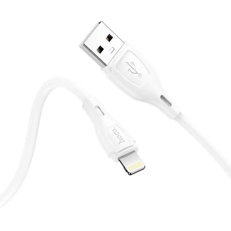 Кабель HOCO X61 Ultimate silicone charging data cable for iP White