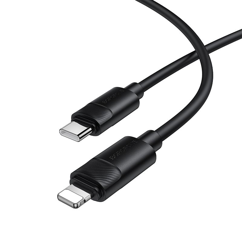 Кабель BOROFONE BX123 Leya PD30W silicone charging data cable iP Black