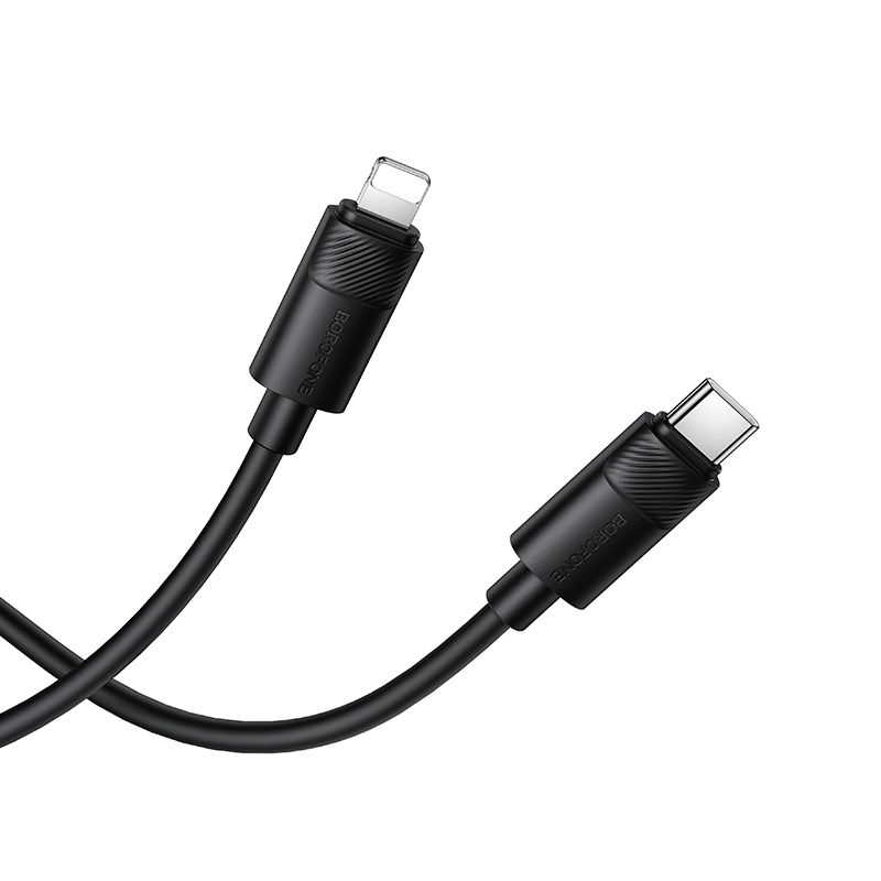 Кабель BOROFONE BX123 Leya PD30W silicone charging data cable iP Black