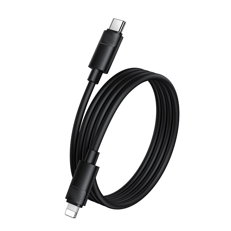 Кабель BOROFONE BX123 Leya PD30W silicone charging data cable iP Black