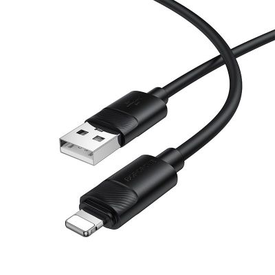Кабель BOROFONE BX123 Leya silicone charging data cable iP Black