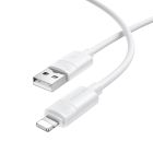 Кабель BOROFONE BX123 Leya silicone charging data cable iP White