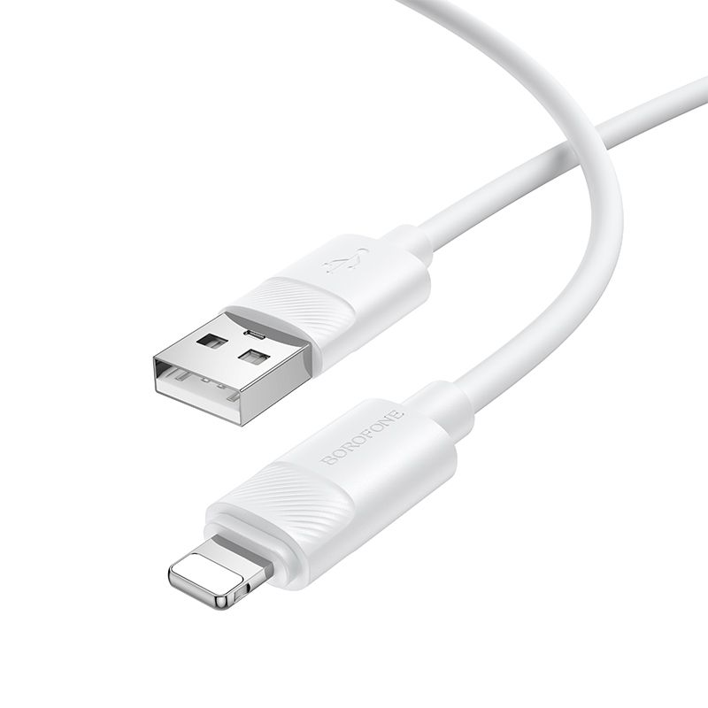 Кабель BOROFONE BX123 Leya silicone charging data cable iP White