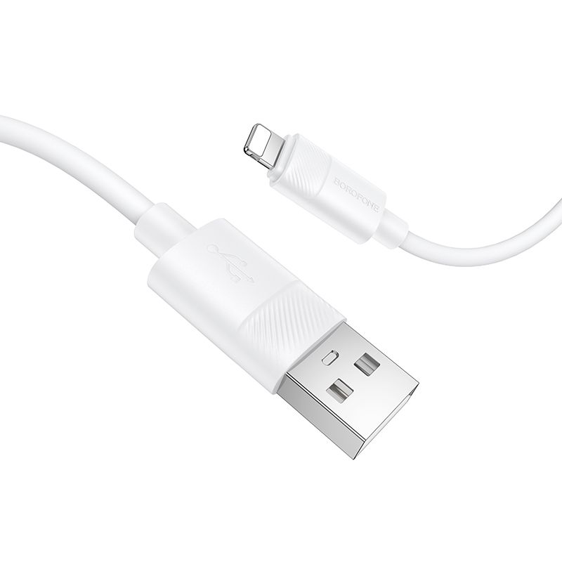 Кабель BOROFONE BX123 Leya silicone charging data cable iP White