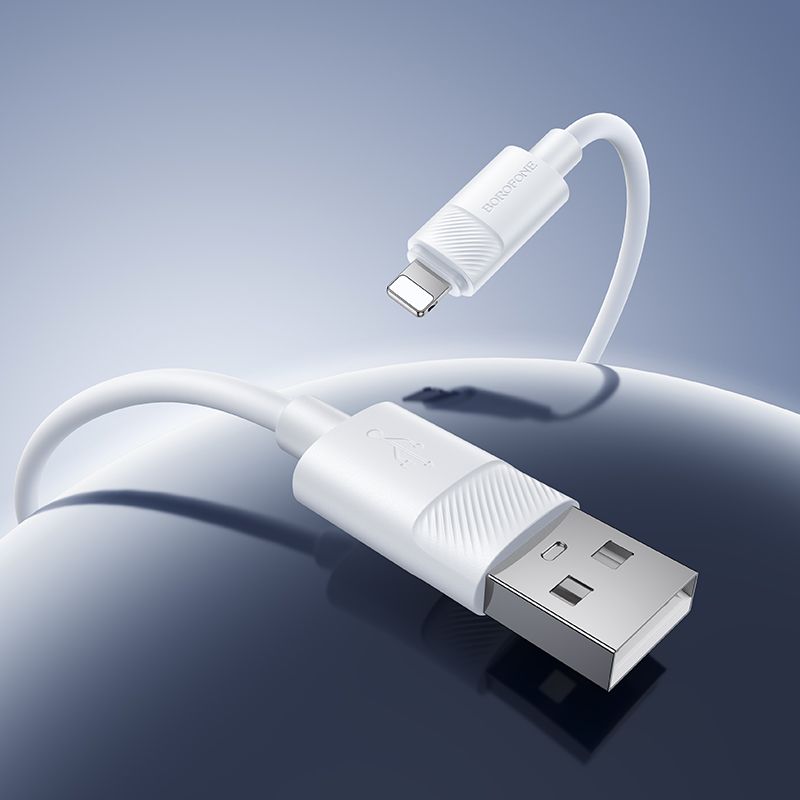 Кабель BOROFONE BX123 Leya silicone charging data cable iP White