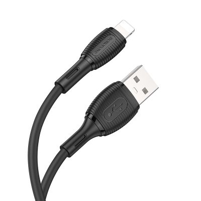 Кабель BOROFONE BX86 Advantage silicone charging data cable for iP Black