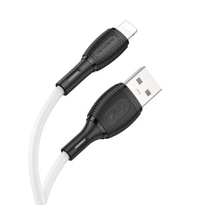 Кабель BOROFONE BX86 Advantage silicone charging data cable for iP White