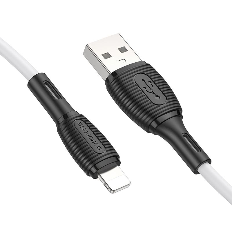 Кабель BOROFONE BX86 Advantage silicone charging data cable for iP White