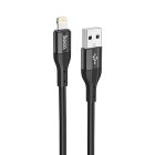 Кабель HOCO X72 Creator silicone charging data cable for iP Black