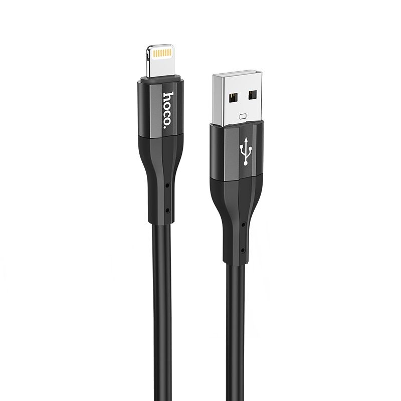 Кабель HOCO X72 Creator silicone charging data cable for iP Black