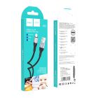 Кабель HOCO X72 Creator silicone charging data cable for iP Black