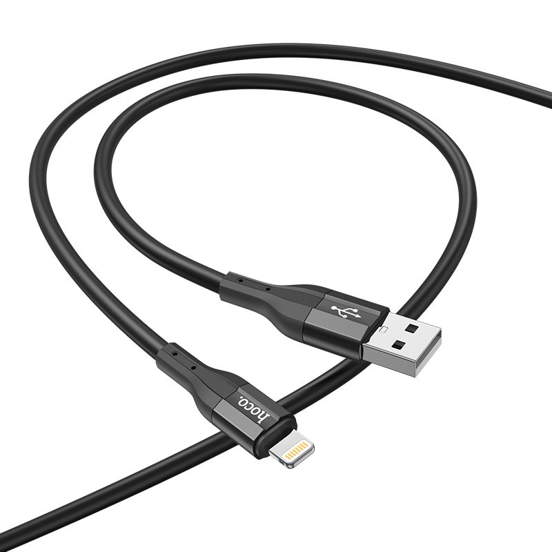 Кабель HOCO X72 Creator silicone charging data cable for iP Black
