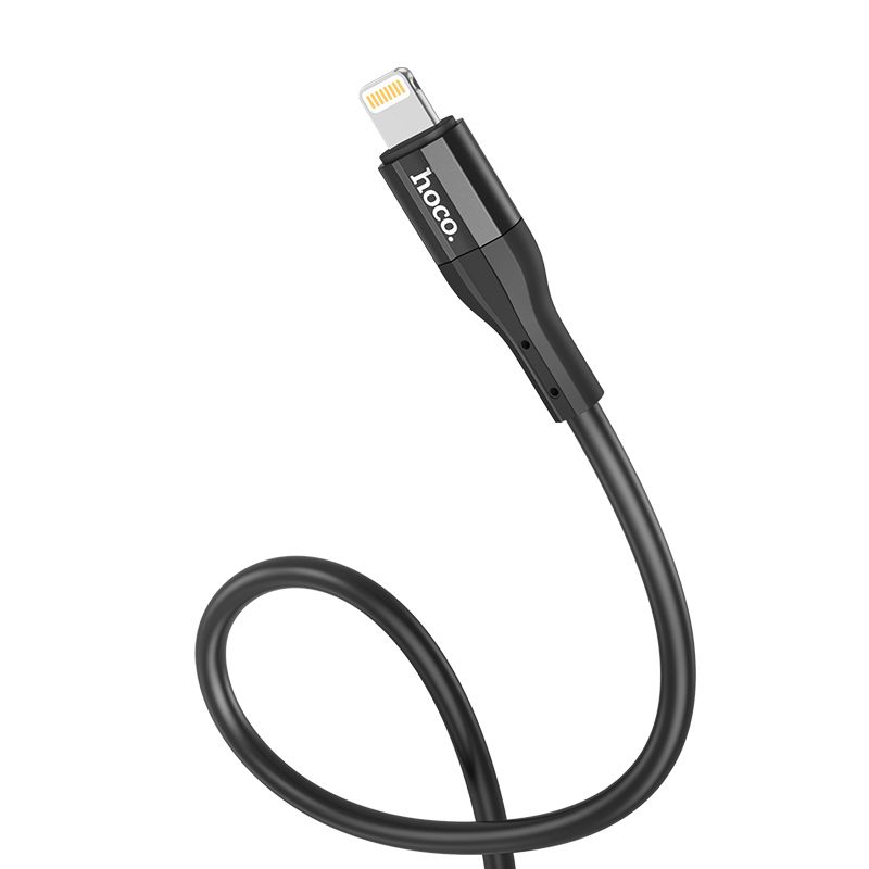 Кабель HOCO X72 Creator silicone charging data cable for iP Black