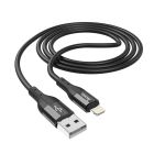 Кабель HOCO X72 Creator silicone charging data cable for iP Black