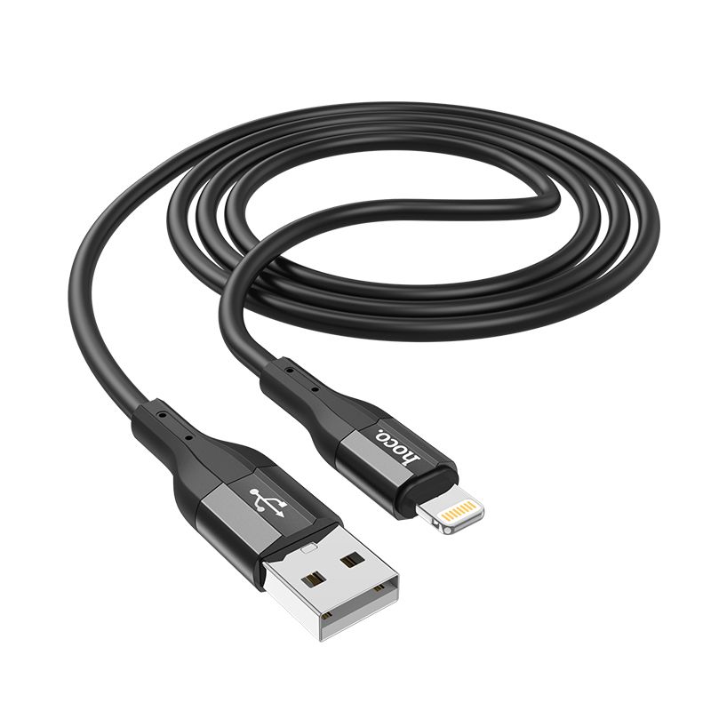 Кабель HOCO X72 Creator silicone charging data cable for iP Black