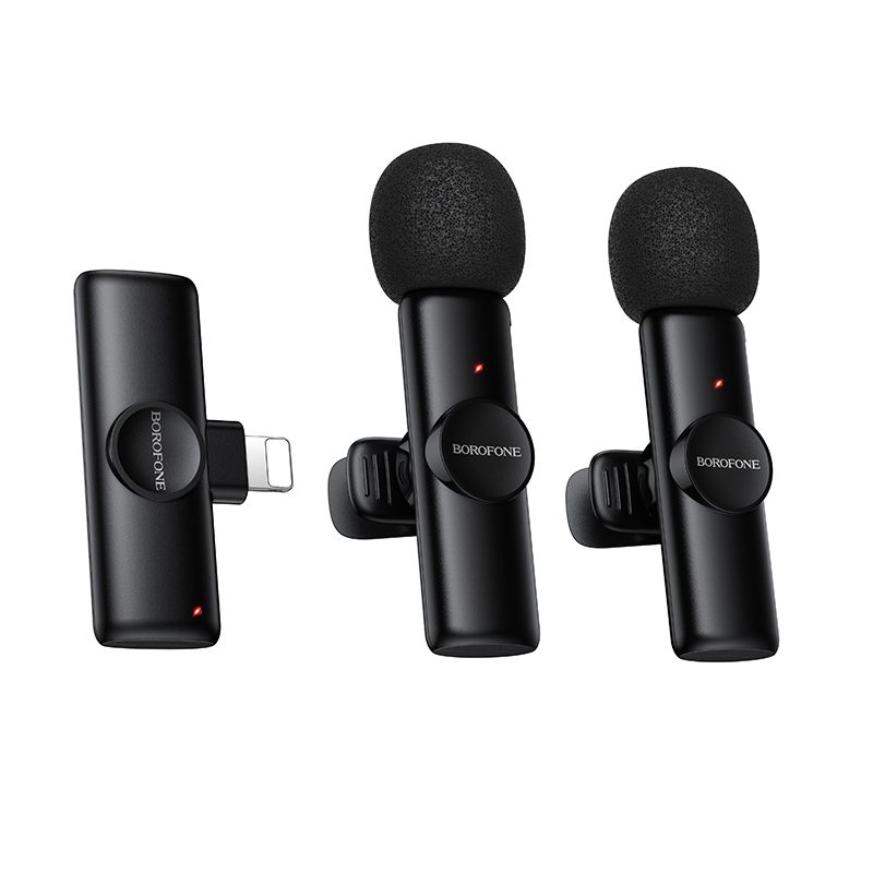 Бездротова мікрофонна система BOROFONE BFK16A Winner dual-mic (Lightning) Black