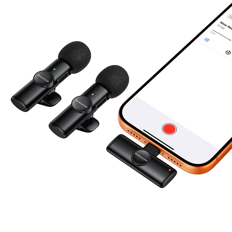 Бездротова мікрофонна система BOROFONE BFK16A Winner dual-mic (Type-C) Black