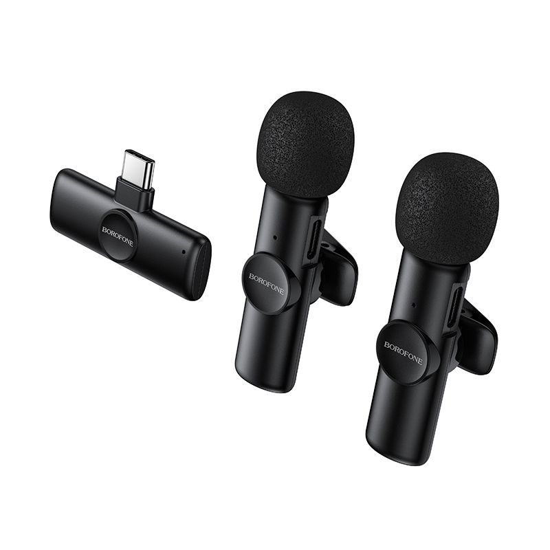 Бездротова мікрофонна система BOROFONE BFK16A Winner dual-mic (Type-C) Black