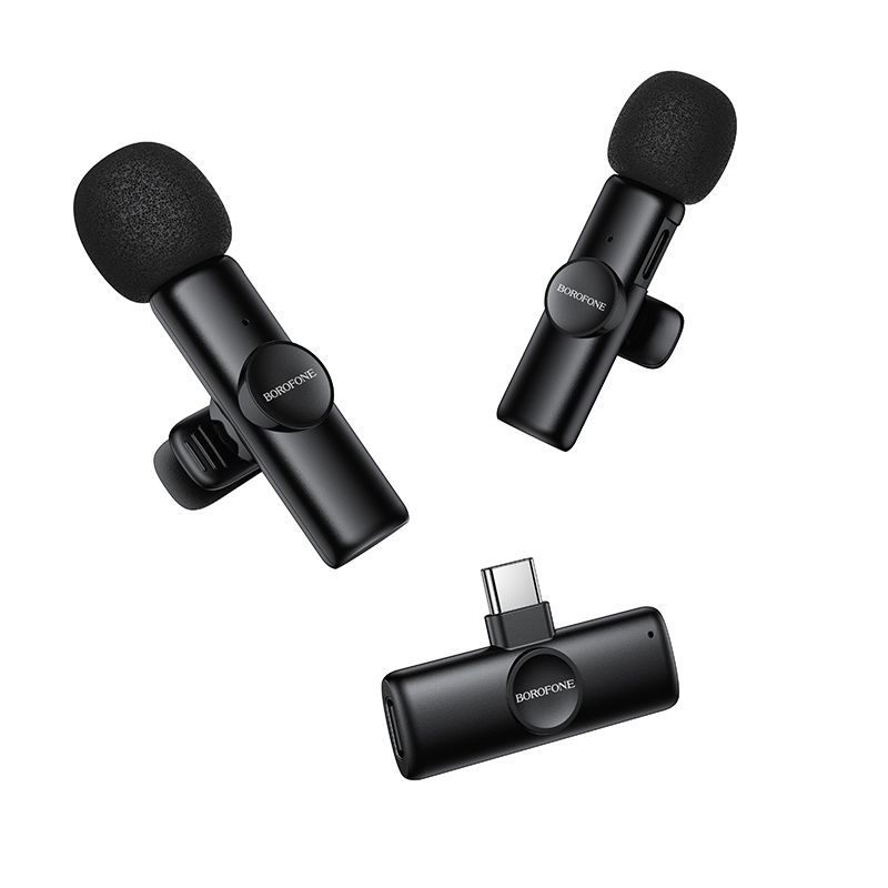 Бездротова мікрофонна система BOROFONE BFK16A Winner dual-mic (Type-C) Black