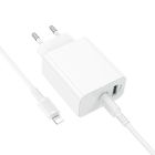 Мережевий зарядний пристрій з кабелем BOROFONE BA106A Stellar PD20W+QC3.0 charger set (C to iP) (EU) White