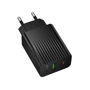 Мережевий зарядний пристрій BOROFONE BAS74A Source PD20W+QC3.0 charger (EU) Black