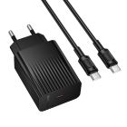 Мережевий зарядний пристрій BOROFONE BAS75A Source single port PD30W charger set (C to C) (EU) Black