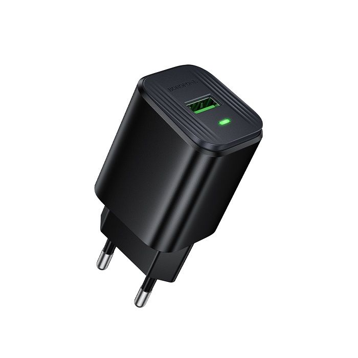 Мережевий зарядний пристрій BOROFONE BAS82A Star single port QC3.0 charger (EU) Black