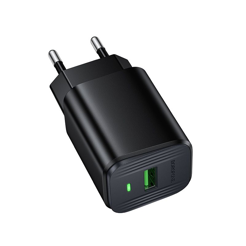 Мережевий зарядний пристрій BOROFONE BAS82A Star single port QC3.0 charger (EU) Black