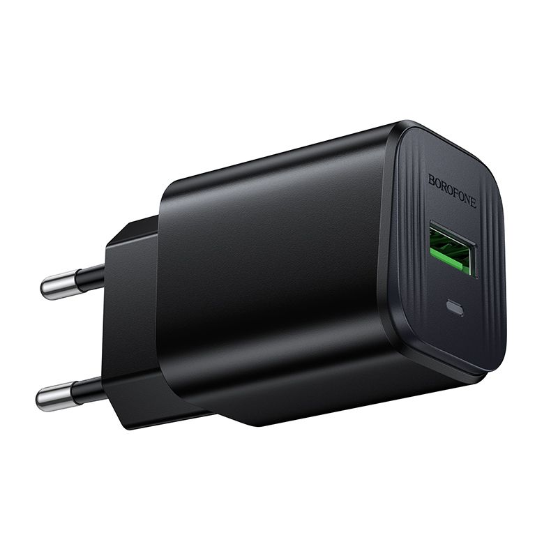 Мережевий зарядний пристрій BOROFONE BAS82A Star single port QC3.0 charger (EU) Black
