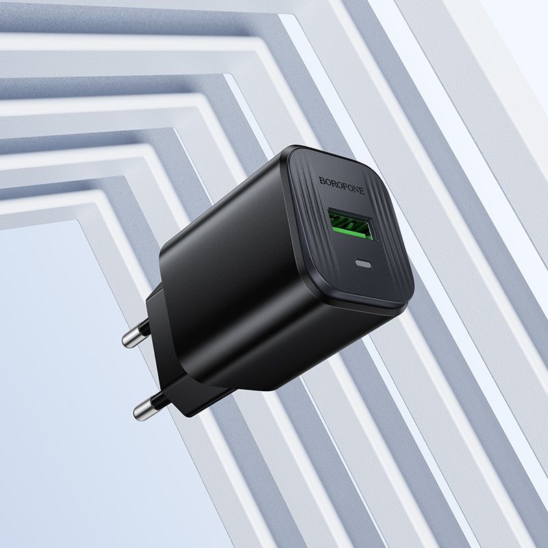 Мережевий зарядний пристрій BOROFONE BAS82A Star single port QC3.0 charger (EU) Black