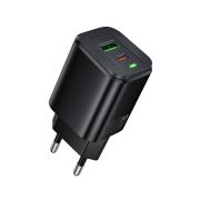 Мережевий зарядний пристрій BOROFONE BAS85A Star PD30W+QC3.0 charger (EU) Black